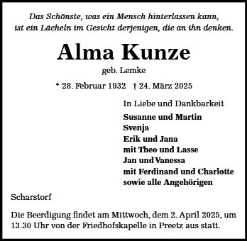 Alma Kunze