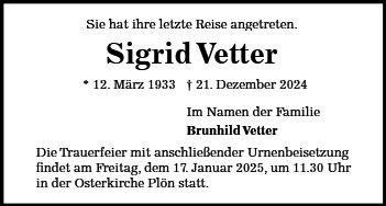 Sigrid Vetter