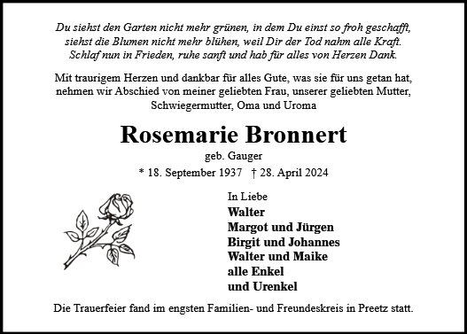 Rosemarie Bronnert