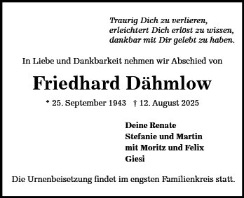 Friedhard Dähmlow