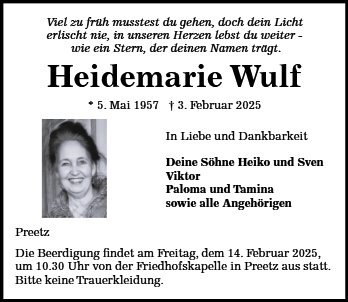 Heidemarie Wulf