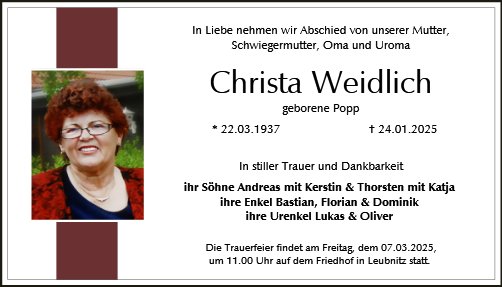 Christa Weidlich