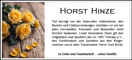 Horst Hinze