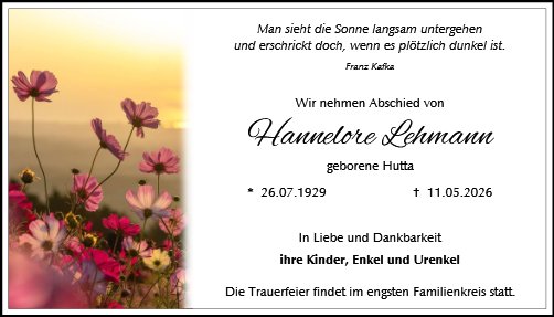 Hannelore Lehmann