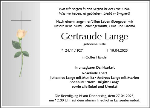 Gertraude Lange
