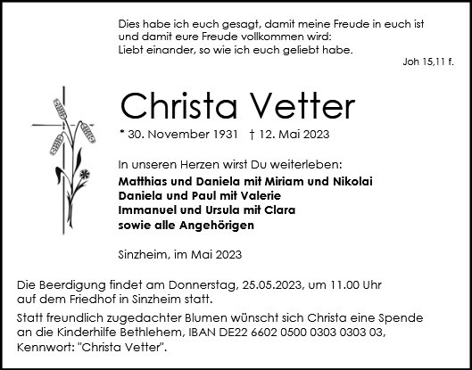 Christa Vetter