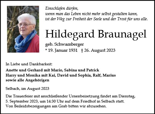 Hildegard Braunagel