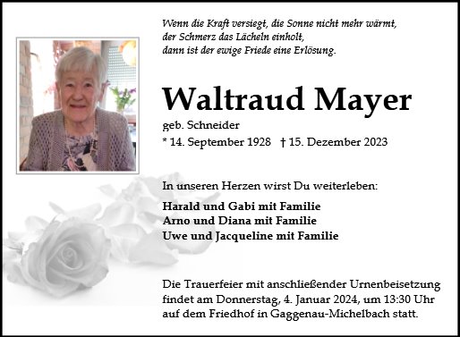 Waltraud Mayer