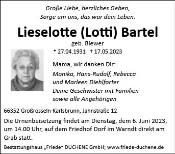 Lieselotte Bartel