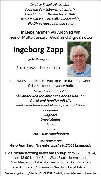 Ingeborg Zapp