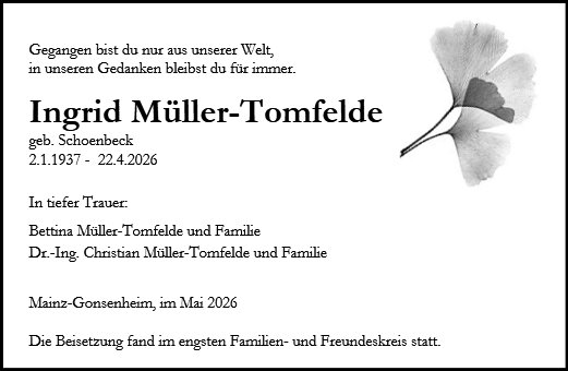 Ingrid Müller-Tomfelde
