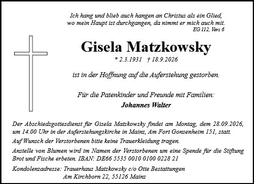 Gisela Matzkowsky
