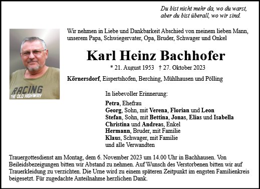 Karl Heinz Bachhofer