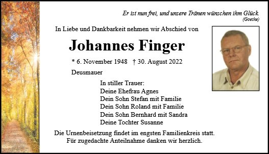 Johannes Finger