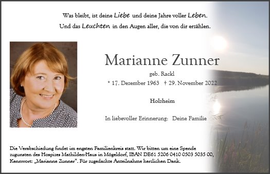 Marianne Zunner