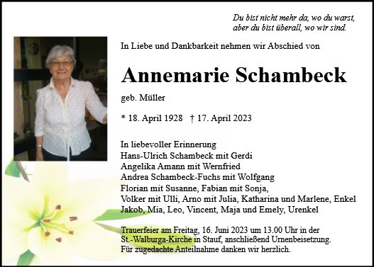 Annemarie Schambeck