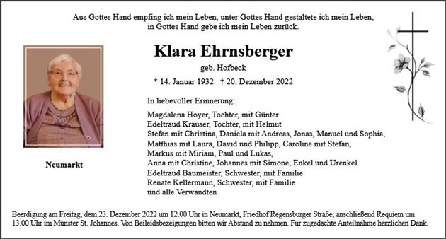 Klara Ehrnsberger