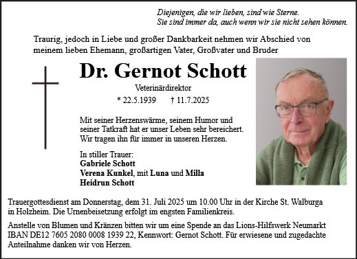 Dr. Gernot Schott