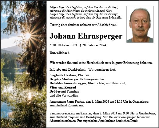 Johann Ehrnsperger