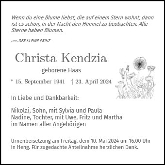 Christa Kendzia