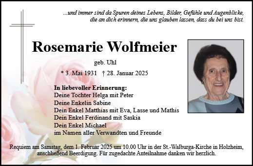 Rosemarie Wolfmeier