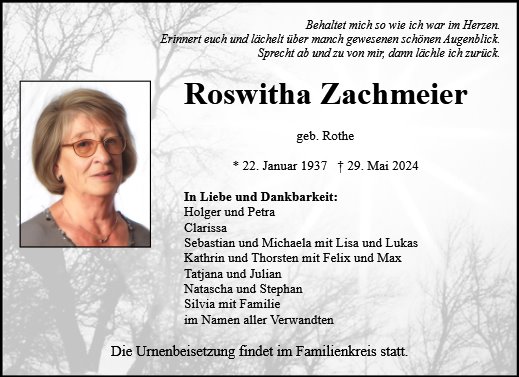 Roswitha Zachmeier