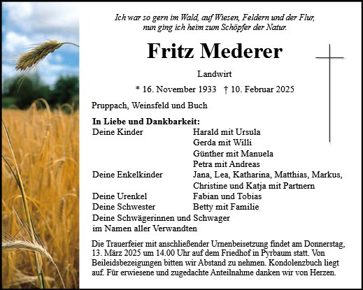 Fritz Mederer