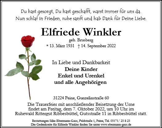 Elfriede Winkler