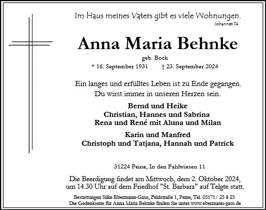 Anna Maria Behnke