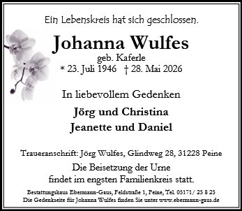 Johanna Wulfes