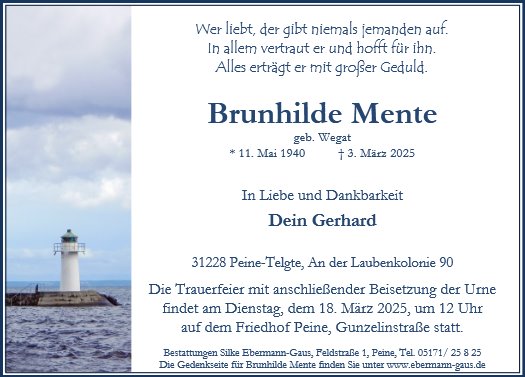 Brunhilde Mente