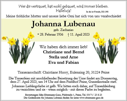 Johanna Lubenau