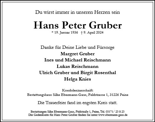 Hans Peter Gruber