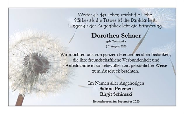 Dorothea Schaer