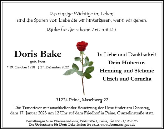 Doris Bake