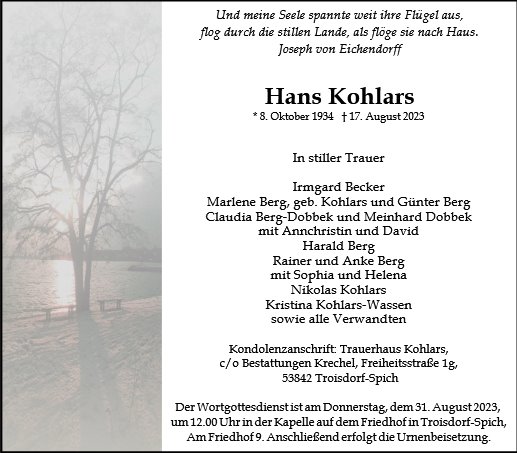 Hans Kohlars