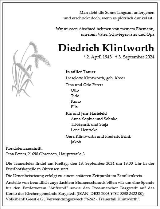 Diedrich Klintworth