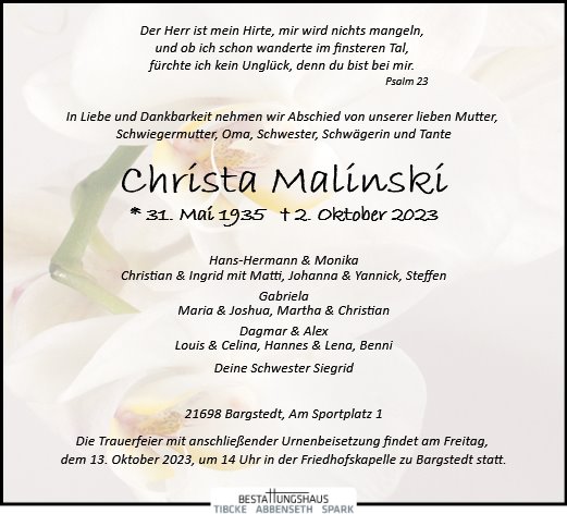 Christa Malinski