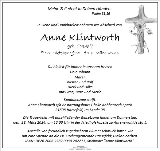 Anne Klintworth