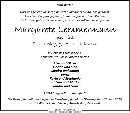 Margarete Lemmermann