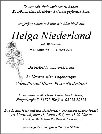 Helga Niederland