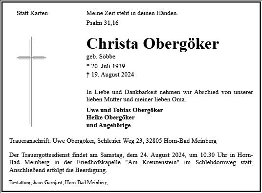 Christa Obergöker