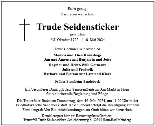 Trude Seidensticker