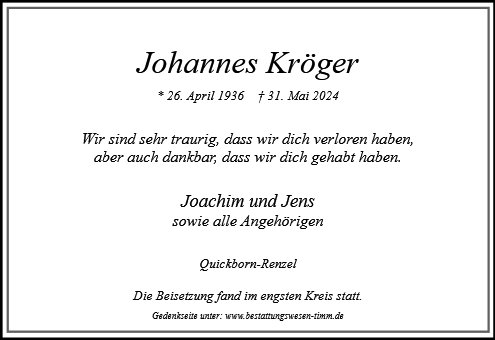 Johannes Kröger