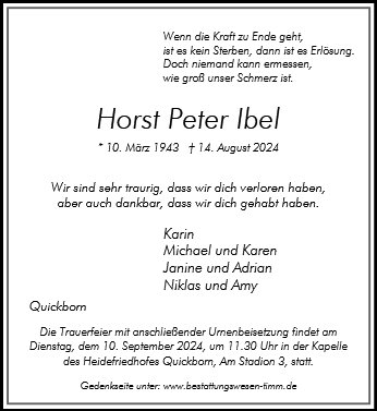 Horst Peter Ibel