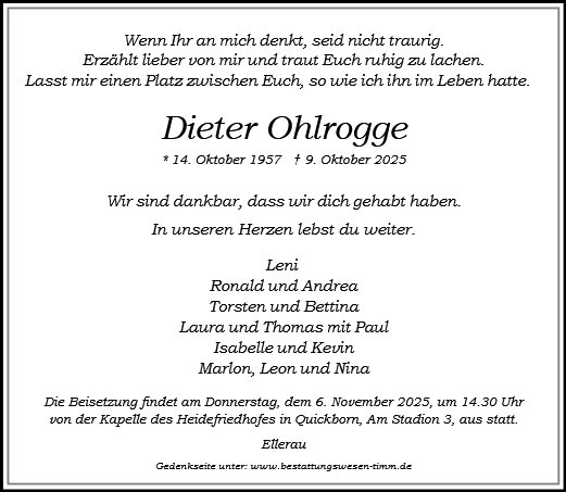 Dieter Ohlrogge