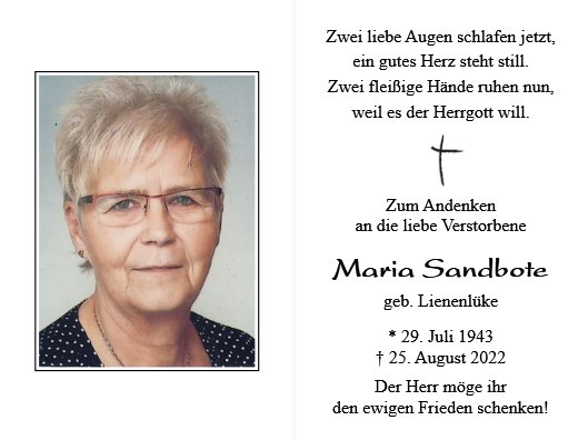 Maria Sandbote