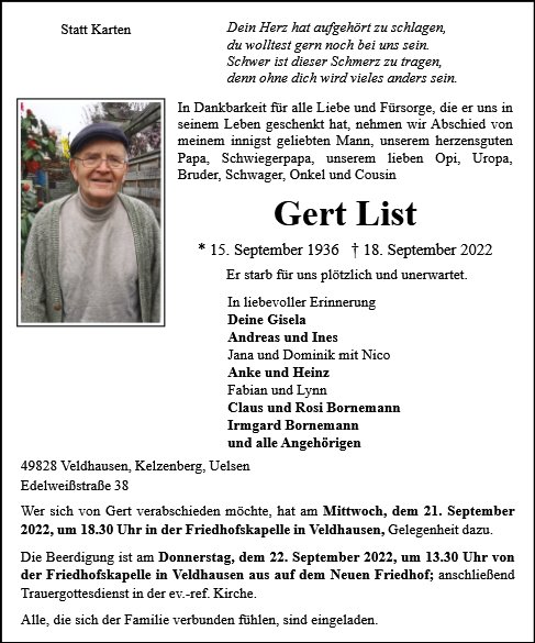 Gert List