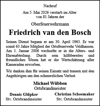 Friedrich van den Bosch