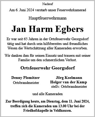 Jan Harm Egbers